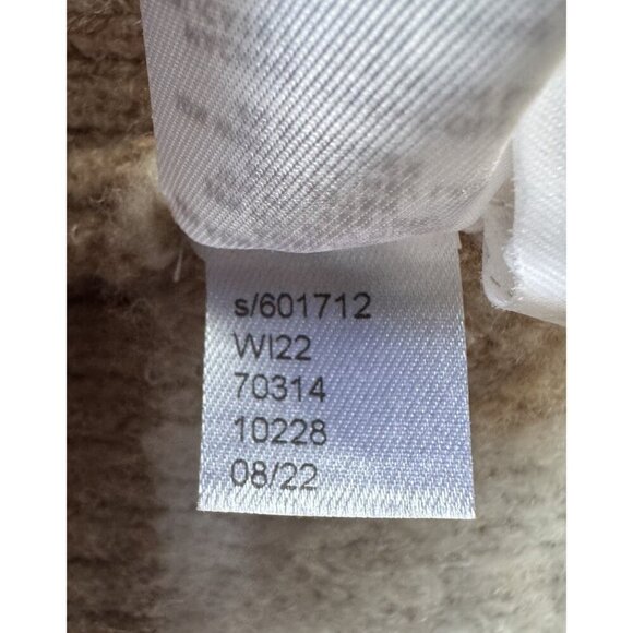 LOFT Women’s Sz M Cream & Tan Buffalo Plaid Open Front Long Cardigan - Picture 6 of 9